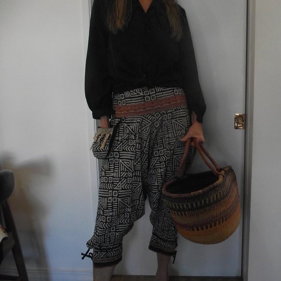 Global fashions Harem Pants Made in Thailand Size Medium - Picture 10 of 11